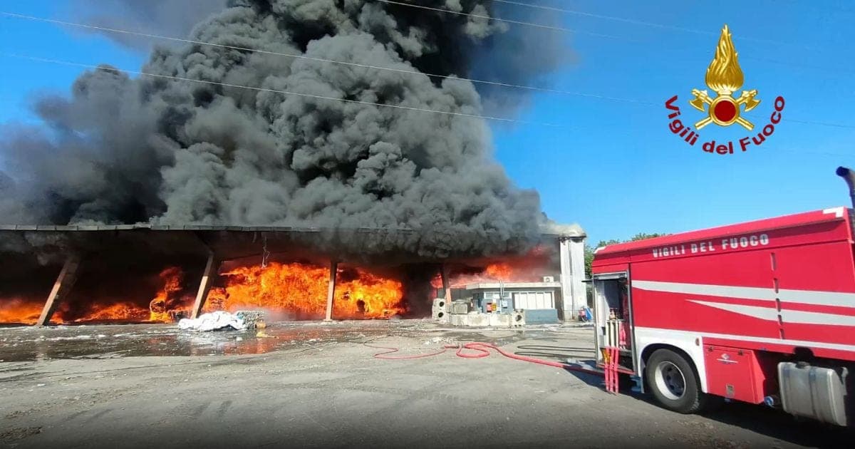 Incendio a Vicopisano: nessun pericolo per Castelfranco di Sotto