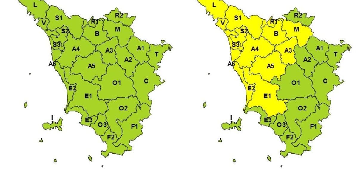 Allerta meteo gialla il 17 agosto 2026: zona A4 e Castelfranco