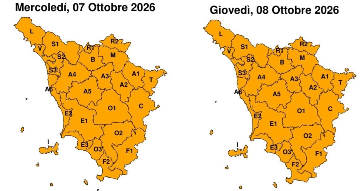 Allerta meteo gialla e arancione per due giorni in zona A4