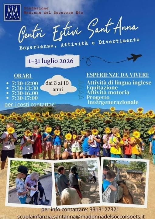 Campi Solari S. Anna 2026 a Orentano: Iscrizioni Aperte