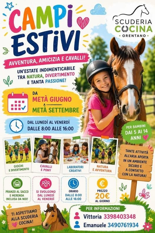 Campi estivi per bambini alla Scuderia Cocina