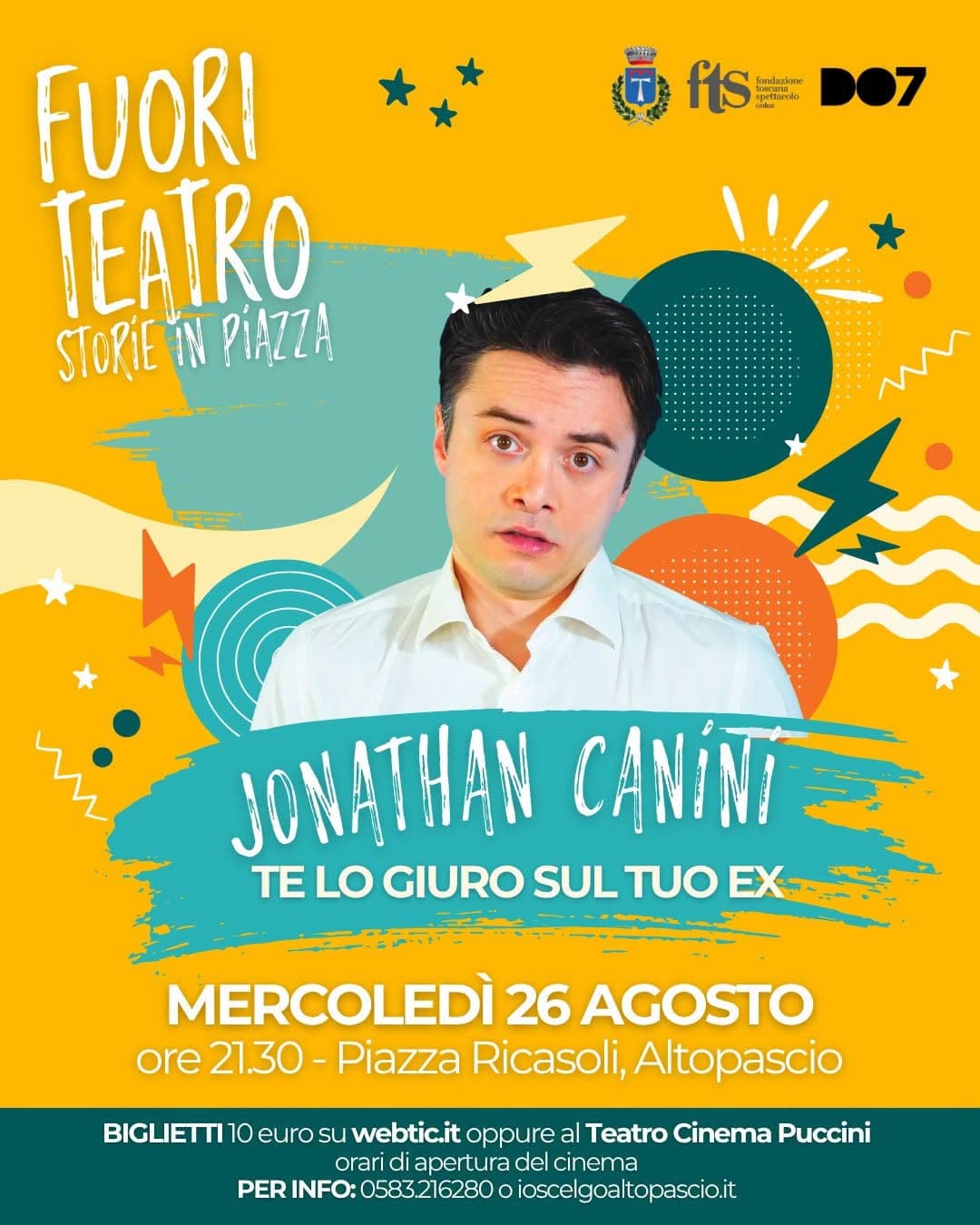 Spettacolo di Jonathan Canini ad Altopascio