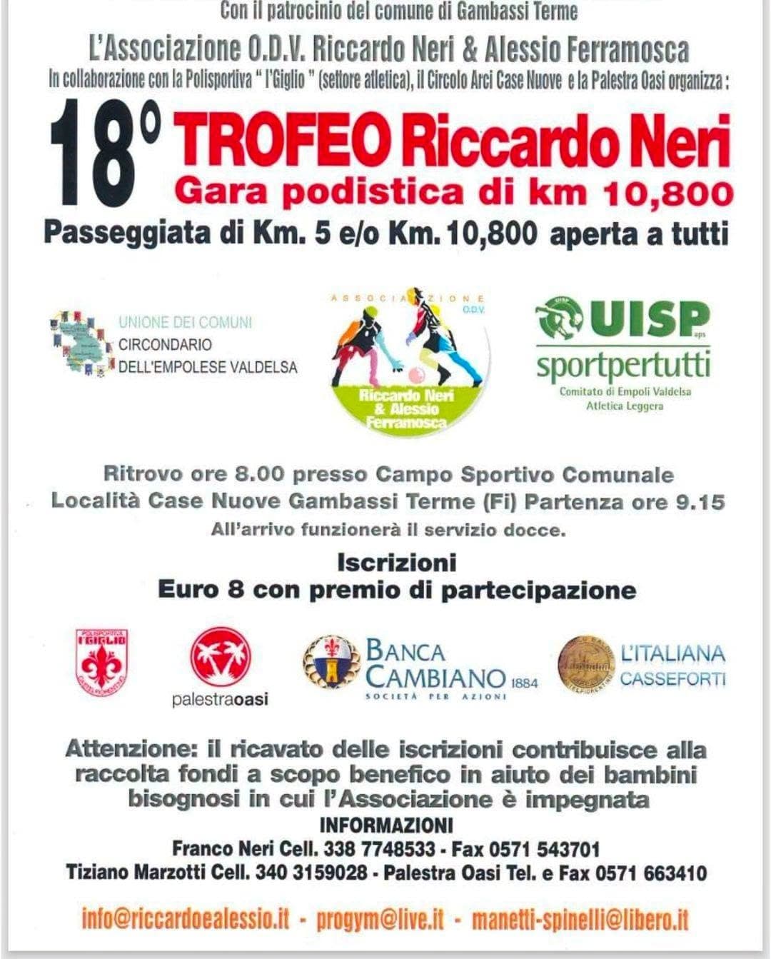 18° Trofeo Riccardo Neri a Gambassi Terme
