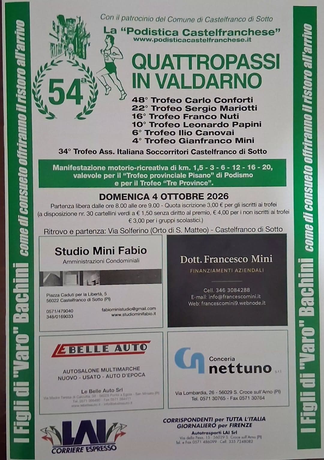 54ª Quattropassi in Valdarno: Le origini della gara