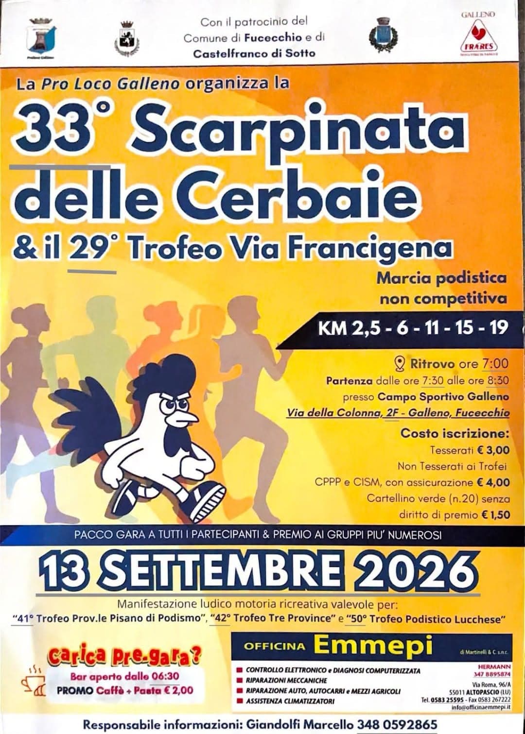 A Galleno la 33ª Scarpinata delle Cerbaie: Marcia non competitiva