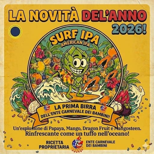 Ente Carnevale: presentata la Surf IPA, prima birra ufficiale