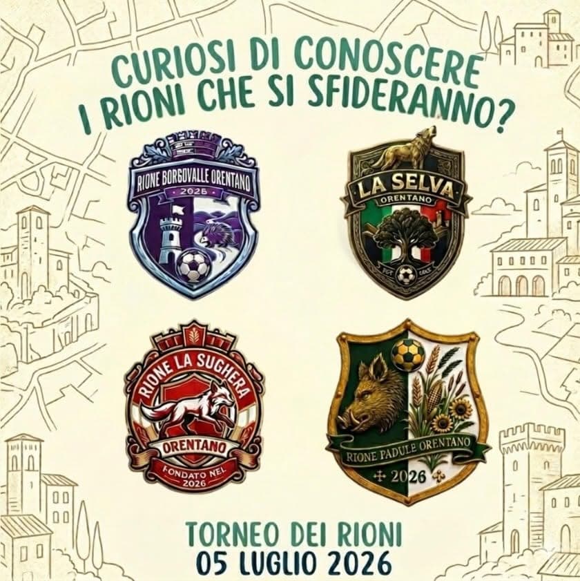 Orentano: al via il 1° Torneo dei Rioni