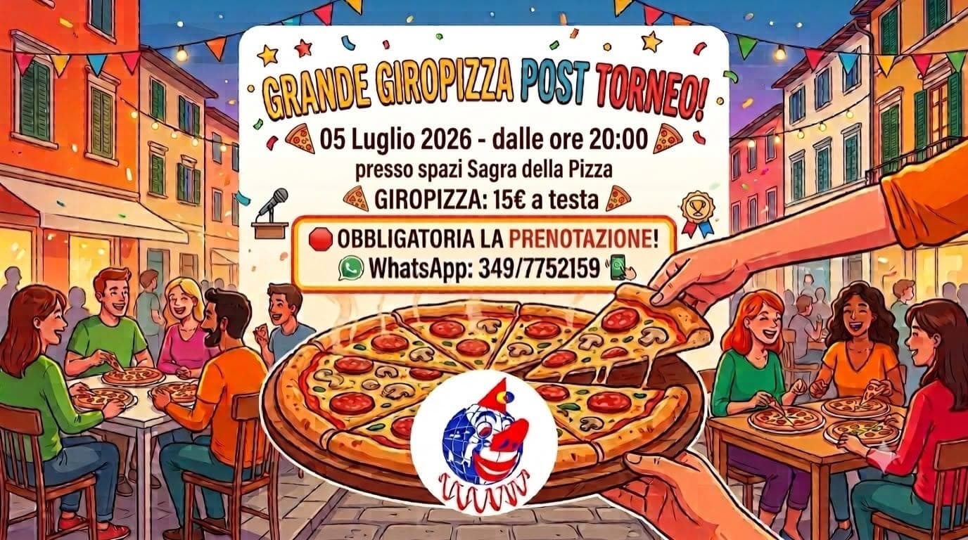 Giropizza Post Torneo e Premiazioni Rioni: 5 luglio