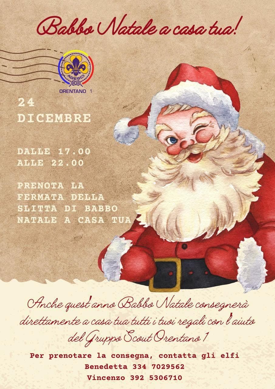 Babbo Natale con gli Scout: consegna regali a domicilio il 24 dicembre