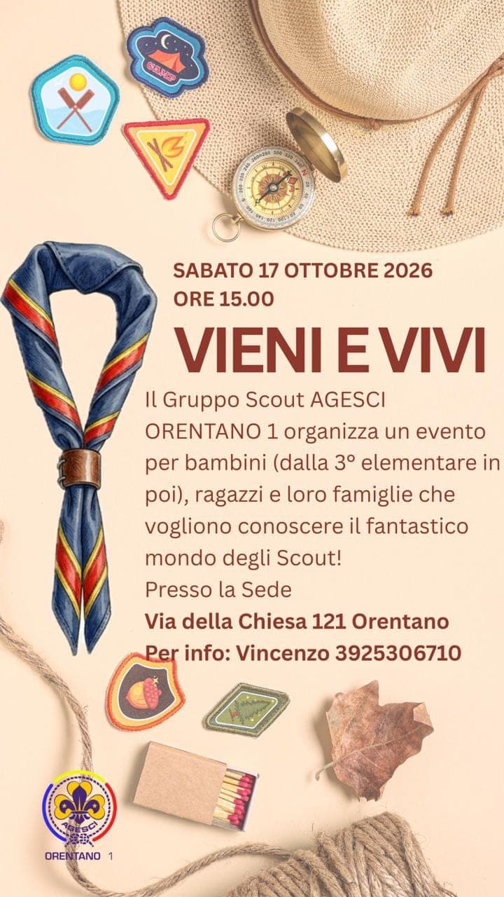 Il Gruppo Scout ti aspetta per una giornata di avventura il 17 ottobre
