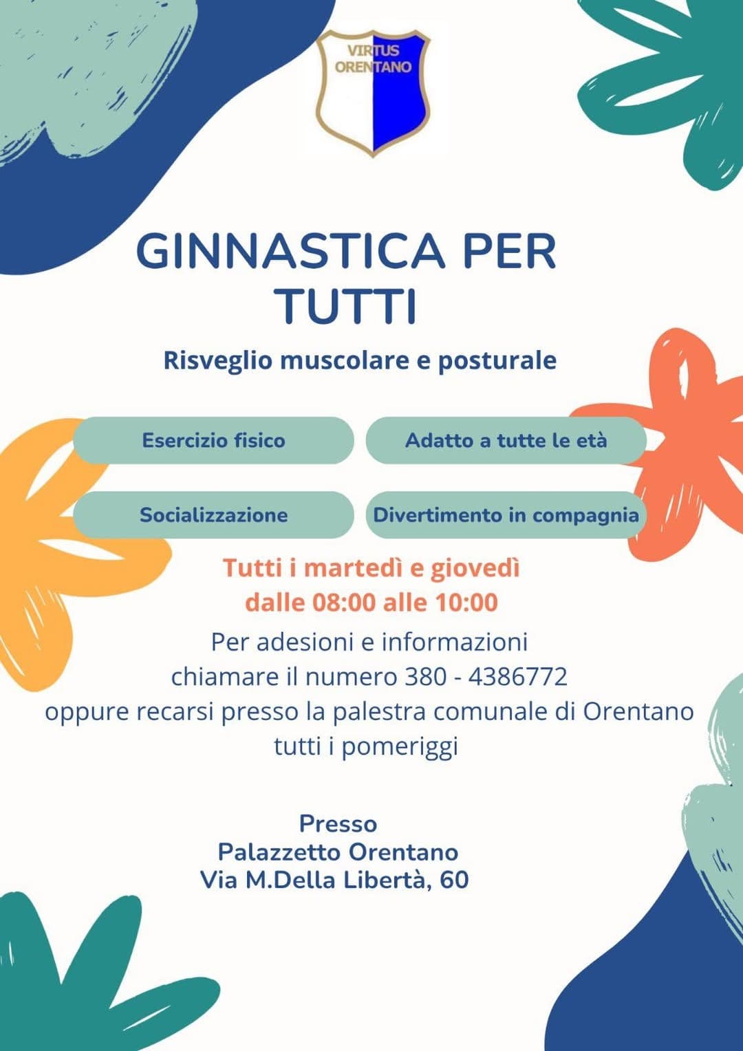 Ginnastica per tutti al Palazzetto: benessere, postura e 2 prove gratis
