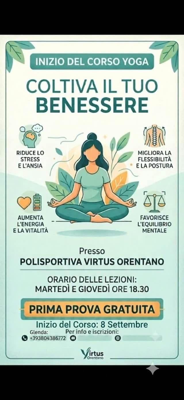 Yoga alla Polisportiva Virtus: Al via i corsi