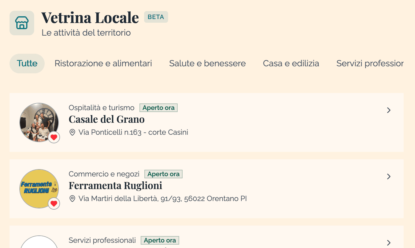 La beta della vetrina di orentano.news presentata alle attività del territorio