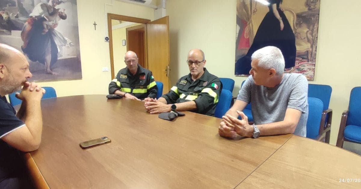 Giangiobbe, nuovo comandante VVF, in visita a Castelfranco di Sotto