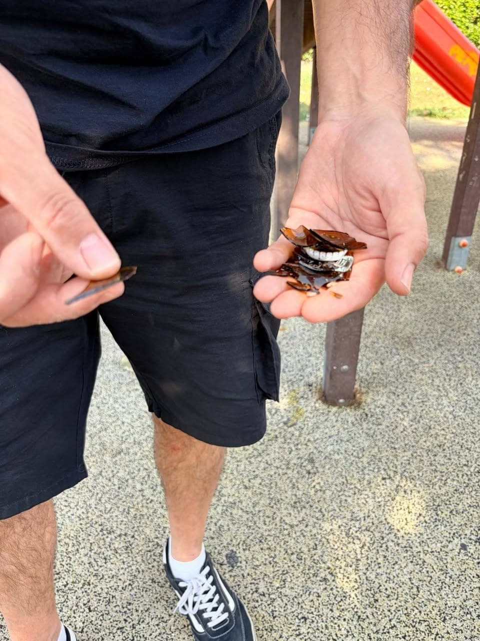 Vetri rotti al parco di Orentano: massima attenzione