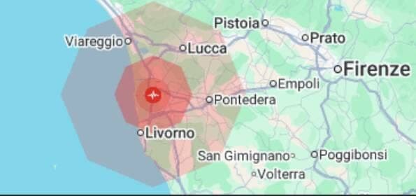 Terremoto di magnitudo 4.1 nel Pisano
