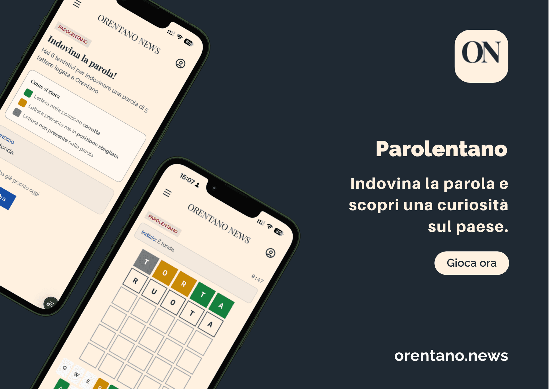 Nuovo Minigioco su Orentano News: Parolentano!